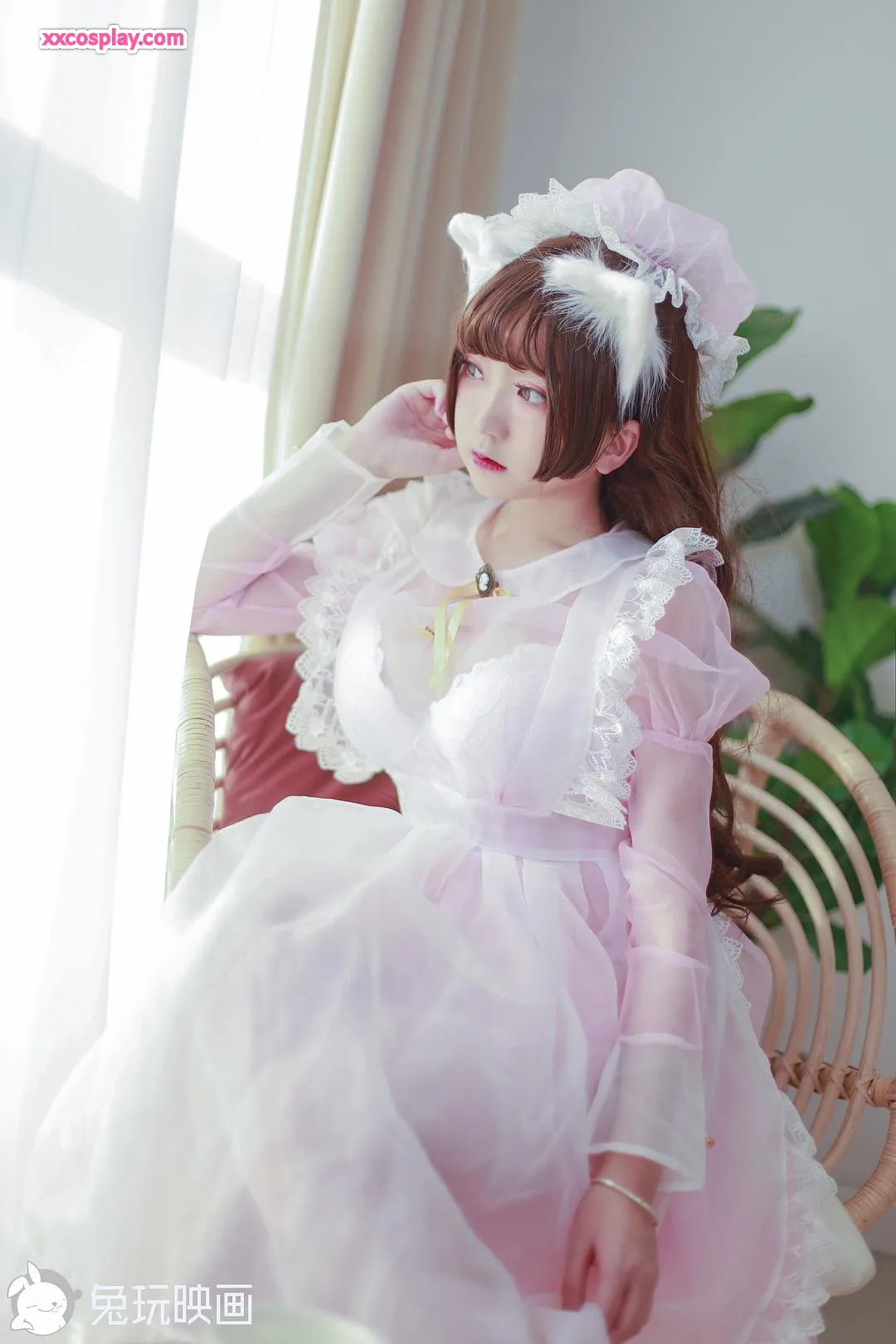 兔玩映画: สาวใช้โปร่งแสงสีชมพู